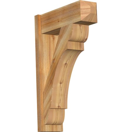 Ekena Millwork Olympic Rough Sawn Craftsman Outlooker, Western Red Cedar, 8"W x 24"D x 36"H OUT08X24X36OLY04RWR